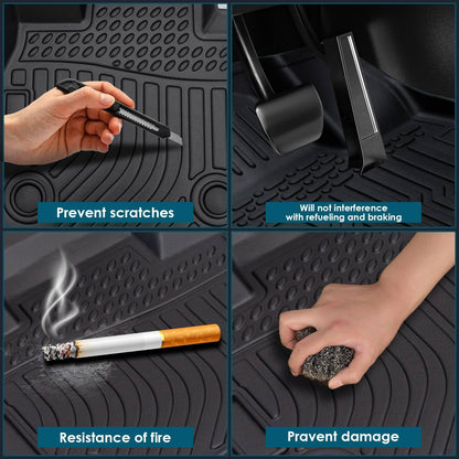 Car Floor Mats For 2013-2017 Crosstrek XV Black All-Weather TPE Rubber