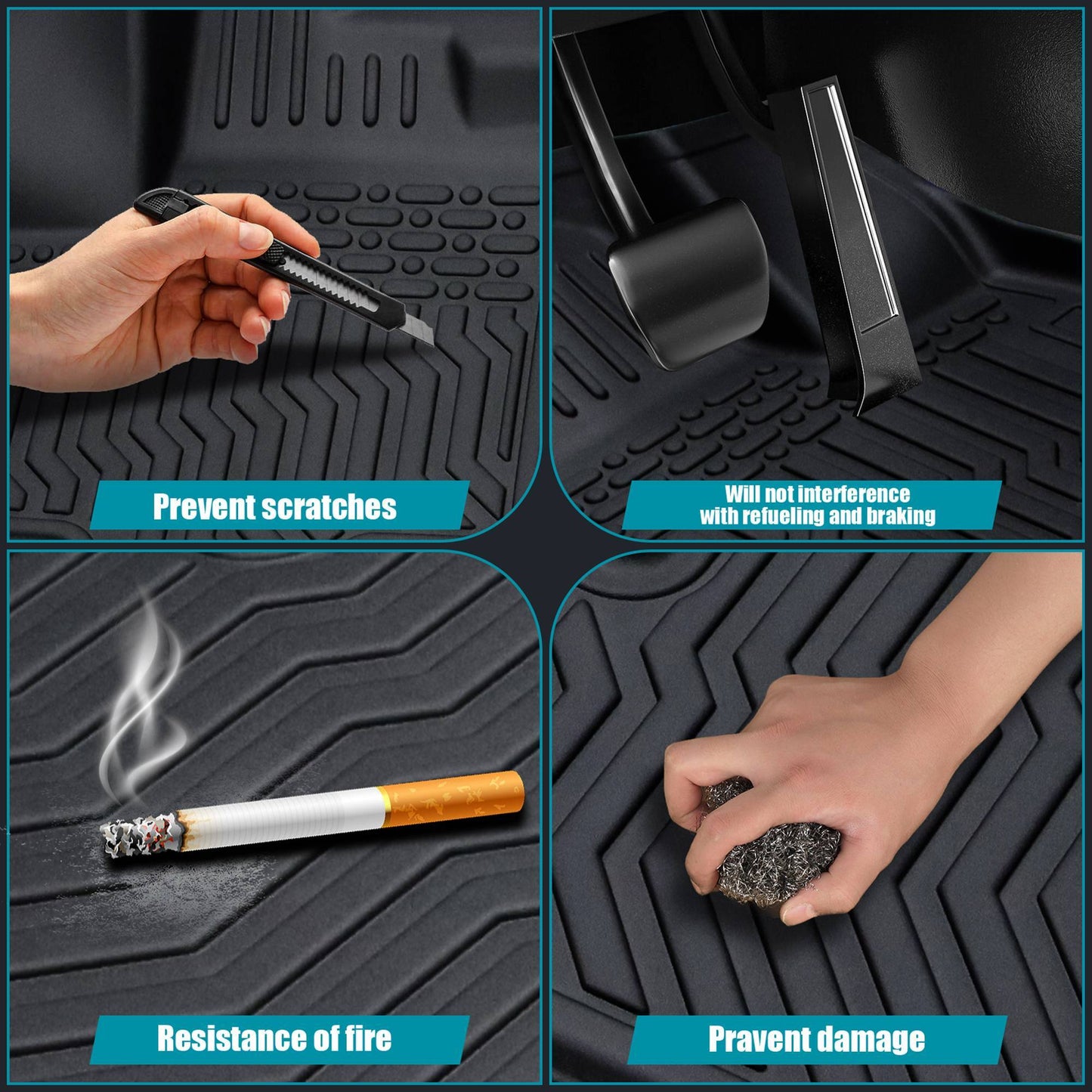 Floor Mats For 2021-2024 Rogue All Weather Anti-Slip Car Liners