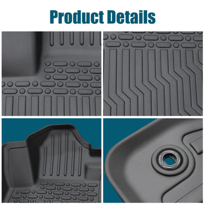 Car Floor Mats For 23-24 CRV Hybrid Black All-Weather TPE Rubber Car Mats