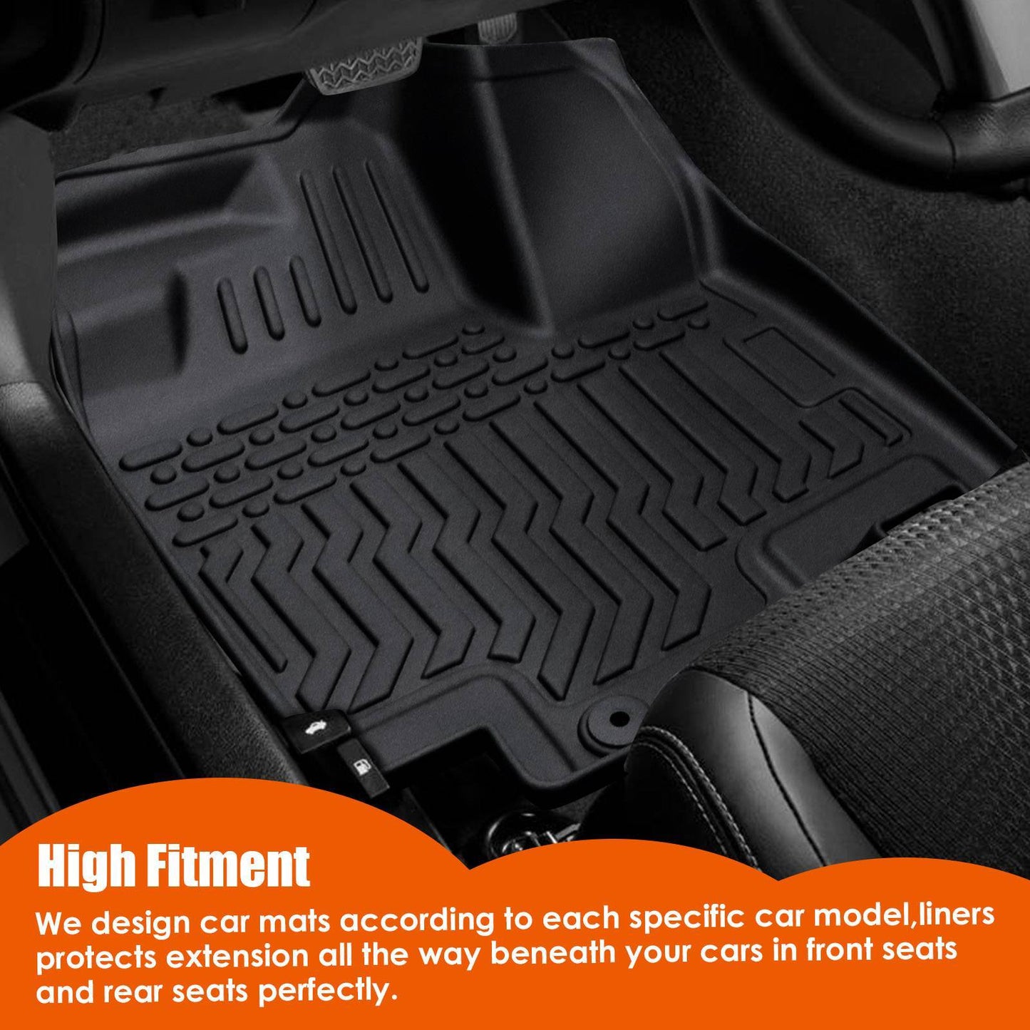 Car Floor Mats TPE Rubber For 21-22 Ford Bronco Sport & 22-23 Maverick