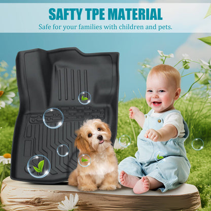 Car Floor Mats For 2020-2022 Ford Escape All-Weather TPE Rubber Cargo Liners