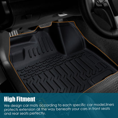 Car Floor Mats For 23-24 CRV Hybrid Black All-Weather TPE Rubber Car Mats