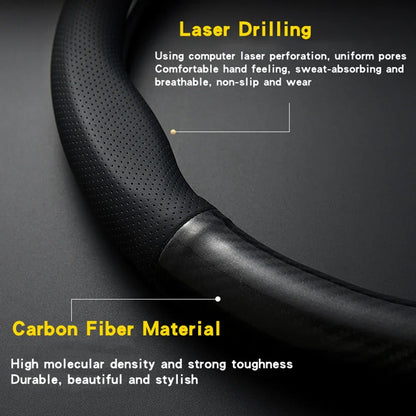 Universal Car Steering Wheel Cover. Carbon Fiber Leather Three-dimensional Anti Slip cover.