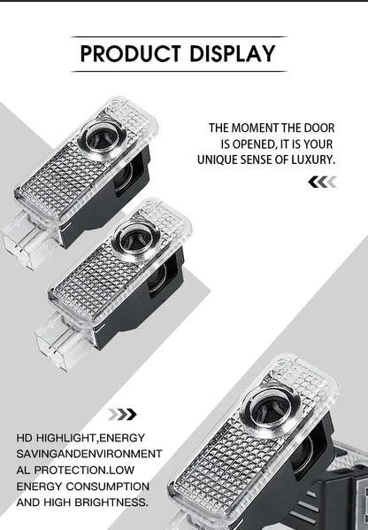 2/4Pcs Car Door Logo Light Led HD Projector Lamp For Audi A3 A4 B8 8P A6 C7 A5 Q5 B7 B6 B9 SLINE QUTTRO RS Q3 Q7 S3 S4 S5 S6 S8