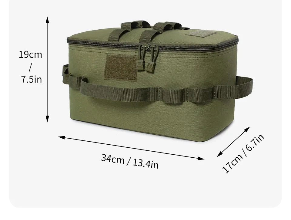 Outdoor Camping Gas Tank Storage Bag, Large Capacity Ground Nail Tool Bag, Gas Canister Picnic Cookware Utensils Kit Bag
