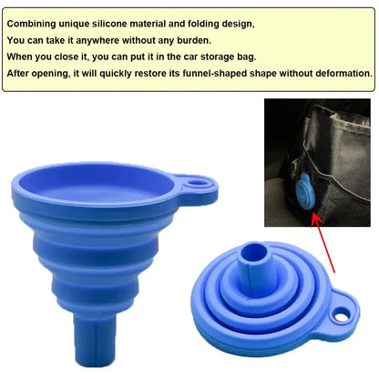 Car Universal Silicone Liquid Funnel
