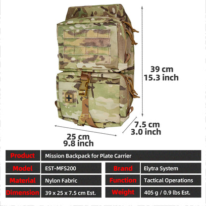 Tactical Vest Backboard Bag for Plate Carrier Quick Release Molle Detachable General Purpose Pouch Airsoft Huting Accessory