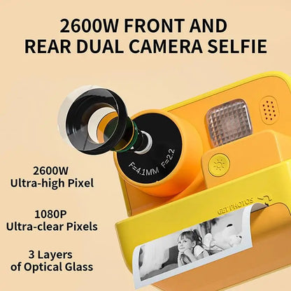 Digital camera HD1080p Polaroid photo printing high-definition DSLR dual mirror real-time high-definition printing for children'