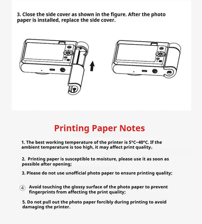 Z1  Polaroid cameras can use specialized photo paper and ribbon for color printing, with integrated sublimation function 48MP