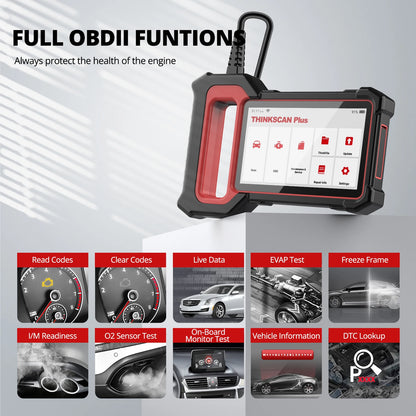 THINKSCAN PLUS S7 S6 S4 THINKCAR OBD2 Scanner Auto ABS,SRS,ECM,TCM,BCM,AC System Car EOBDⅡ Diagnostic Scan Tool Car Code Reader