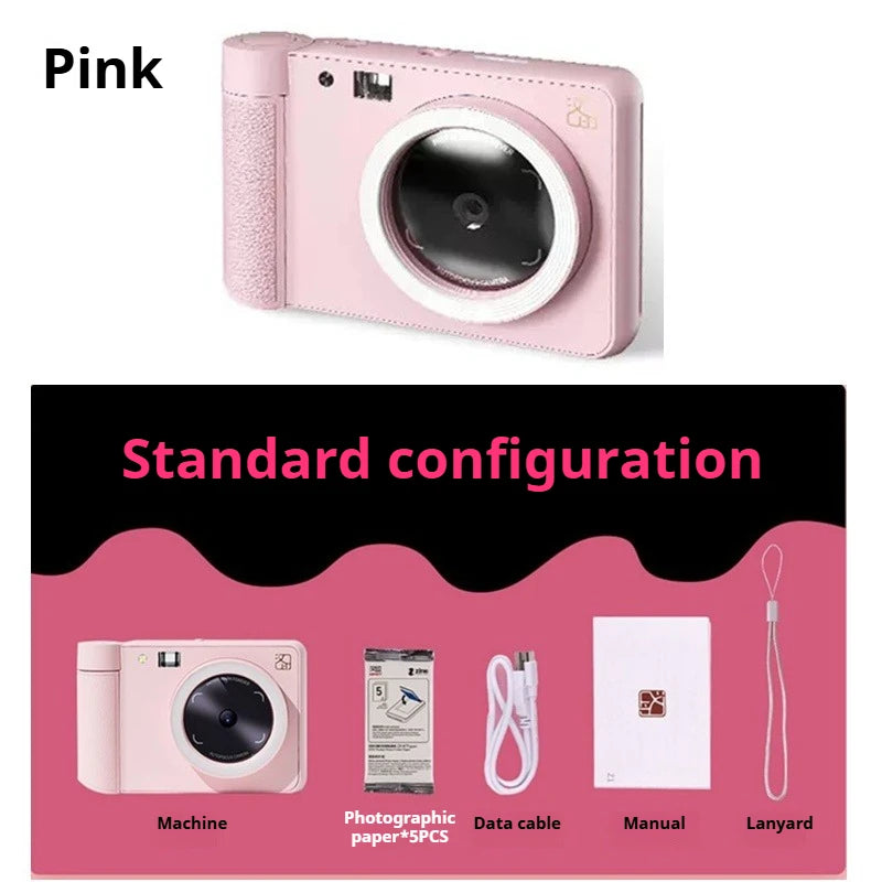 Z1  Polaroid cameras can use specialized photo paper and ribbon for color printing, with integrated sublimation function 48MP