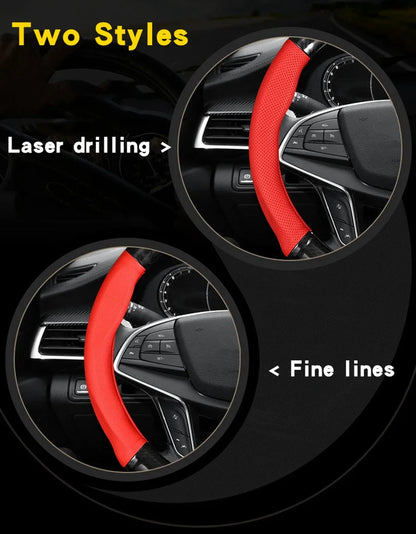 Universal Car Steering Wheel Cover. Carbon Fiber Leather Three-dimensional Anti Slip cover.