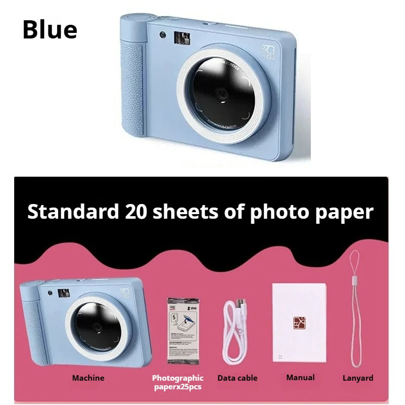 Z1  Polaroid cameras can use specialized photo paper and ribbon for color printing, with integrated sublimation function 48MP