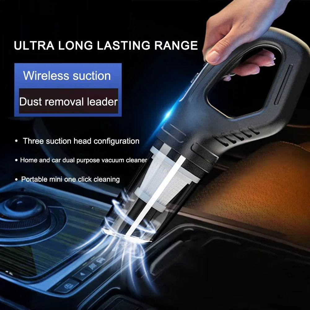 120W Vacuum Cleaner Portable Car Vacuum Cleaner USB Charging Handheld Cordless Powerful Suction for Auto/Home/Office/Pet Hair