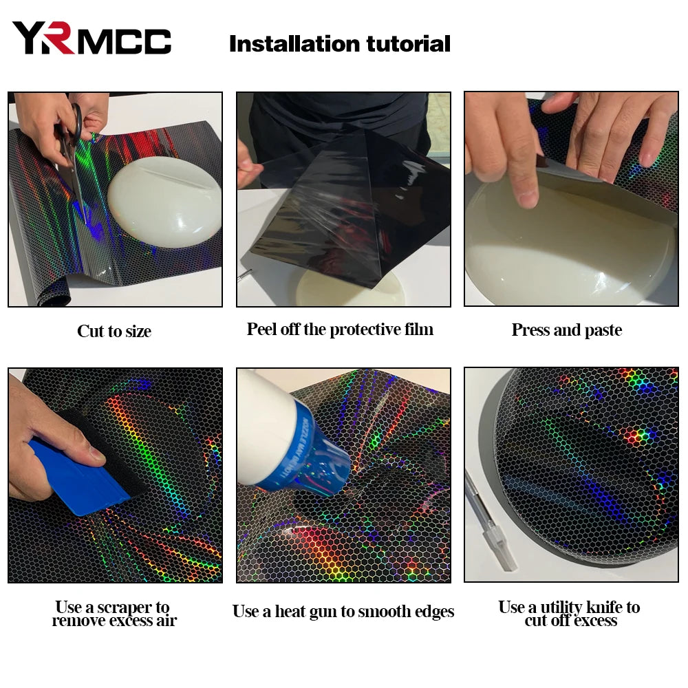 Car Headlight Tint Vinyl Warp Smoke Black Taillight Waterproof Car Stickers Headlight Taillight Fog Light Tailing Lamp Stickers