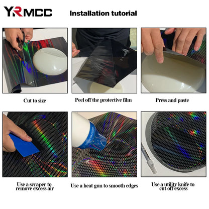 Car Headlight Tint Vinyl Warp Smoke Black Taillight Waterproof Car Stickers Headlight Taillight Fog Light Tailing Lamp Stickers