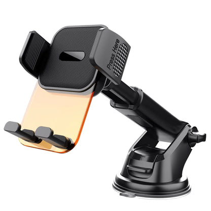Car Phone Holder for Dashboard Windshield Acrylic Cellphone Mount Clip Support Stand for 4.7-7" Mobile Phone, Auto Accessories