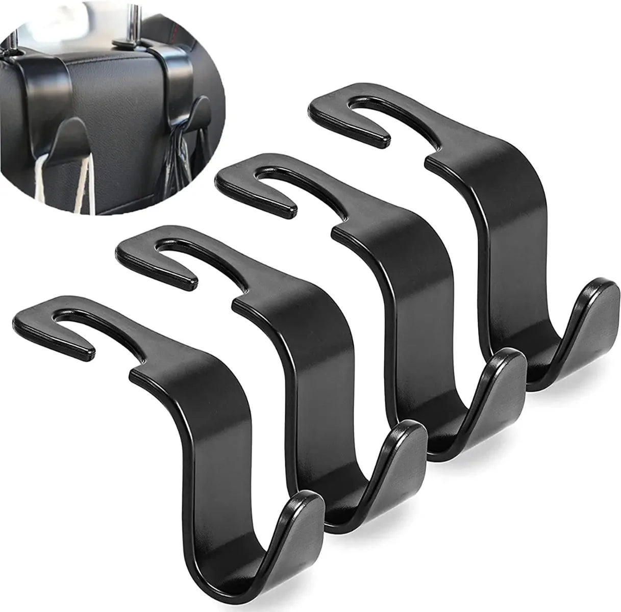 4/2/1Pack Hooks for Bags Car Clips Front Seat Headrest Organizer Holder Auto Fastener Hangers Car Storage Interior Accessories