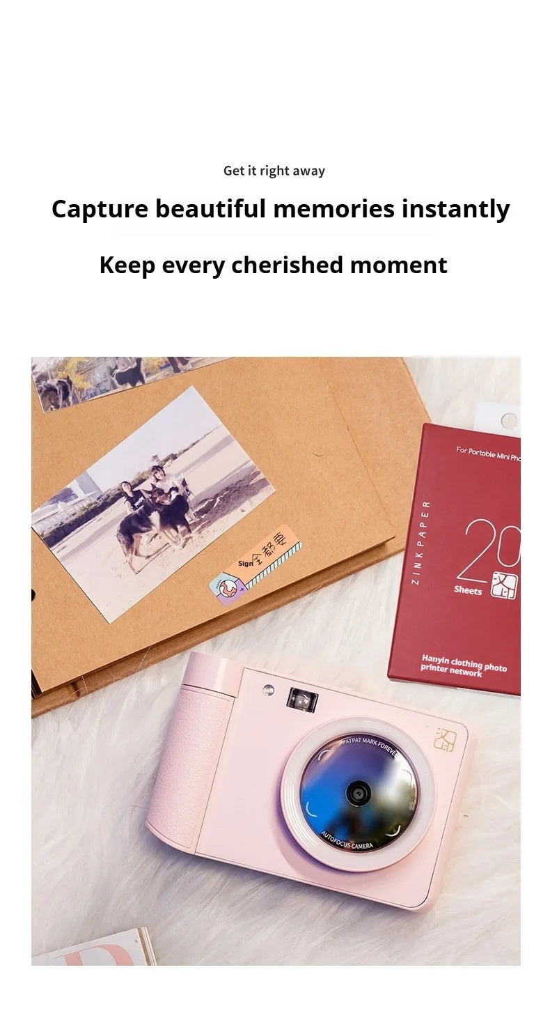 Z1  Polaroid cameras can use specialized photo paper and ribbon for color printing, with integrated sublimation function 48MP