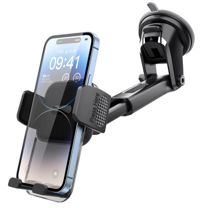 Car Phone Holder for Dashboard Windshield Acrylic Cellphone Mount Clip Support Stand for 4.7-7" Mobile Phone, Auto Accessories