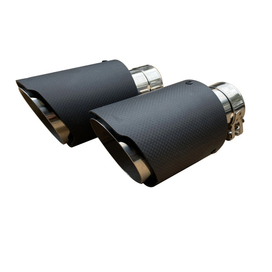 1PC Automotive Universal Stainless Steel Exhaust Pipe Muffler Carbon Fiber Trim Tail Pipe Exhaust Tip Exhaust Tip