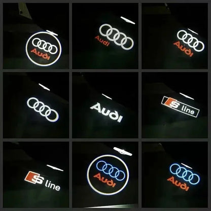 2/4Pcs Car Door Logo Light Led HD Projector Lamp For Audi A3 A4 B8 8P A6 C7 A5 Q5 B7 B6 B9 SLINE QUTTRO RS Q3 Q7 S3 S4 S5 S6 S8