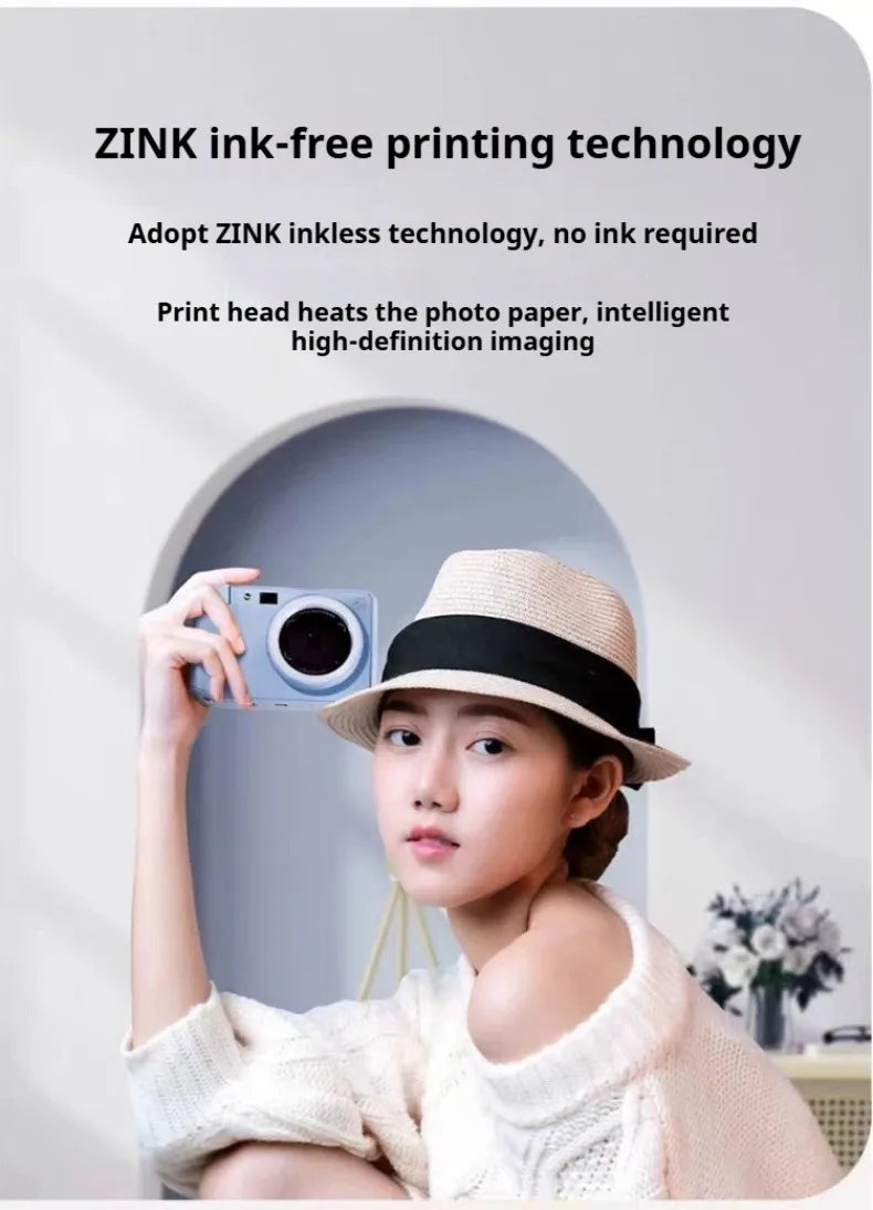 Z1  Polaroid cameras can use specialized photo paper and ribbon for color printing, with integrated sublimation function 48MP