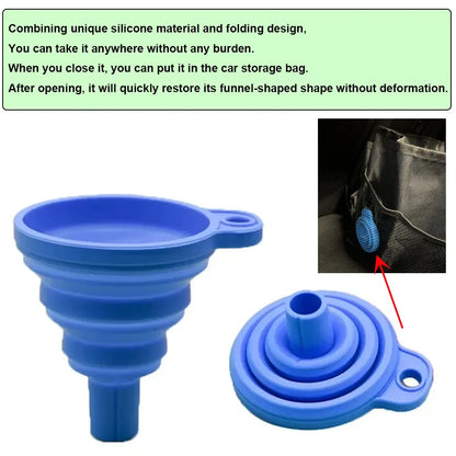 Car Universal Silicone Liquid Funnel