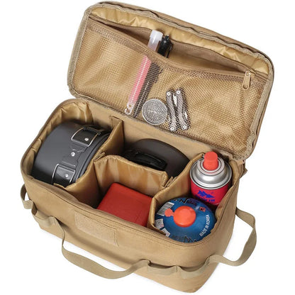 Outdoor Camping Gas Tank Storage Bag, Large Capacity Ground Nail Tool Bag, Gas Canister Picnic Cookware Utensils Kit Bag