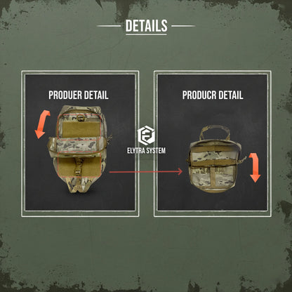 Tactical Vest Backboard Bag for Plate Carrier Quick Release Molle Detachable General Purpose Pouch Airsoft Huting Accessory