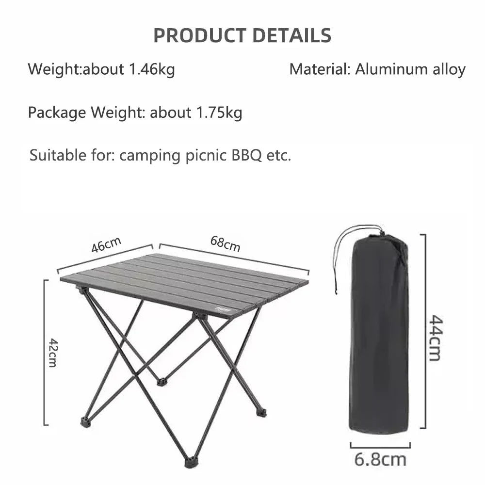 Takra Outdoor Camping Folding Table Party Picnic BBQ Portable Foldable Desk High Strength Ultralight Aluminium Portable Table
