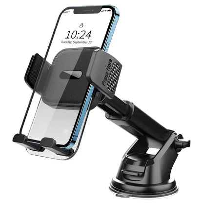 Car Phone Holder for Dashboard Windshield Acrylic Cellphone Mount Clip Support Stand for 4.7-7" Mobile Phone, Auto Accessories