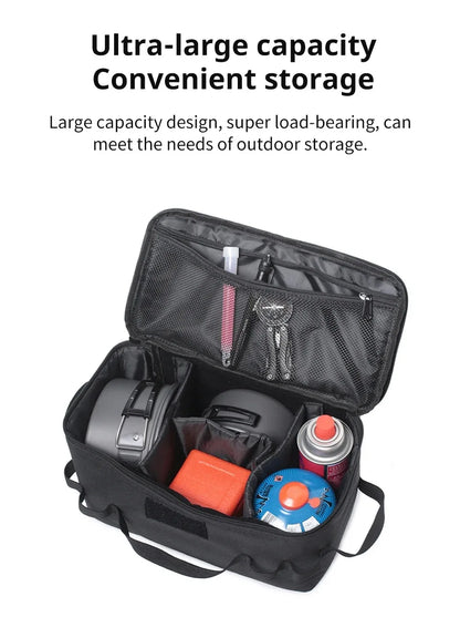 Outdoor Camping Gas Tank Storage Bag, Large Capacity Ground Nail Tool Bag, Gas Canister Picnic Cookware Utensils Kit Bag