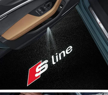 2/4Pcs Car Door Logo Light Led HD Projector Lamp For Audi A3 A4 B8 8P A6 C7 A5 Q5 B7 B6 B9 SLINE QUTTRO RS Q3 Q7 S3 S4 S5 S6 S8