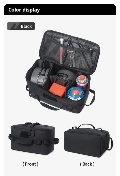 Outdoor Camping Gas Tank Storage Bag, Large Capacity Ground Nail Tool Bag, Gas Canister Picnic Cookware Utensils Kit Bag