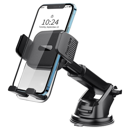 Car Phone Holder for Dashboard Windshield Acrylic Cellphone Mount Clip Support Stand for 4.7-7" Mobile Phone, Auto Accessories