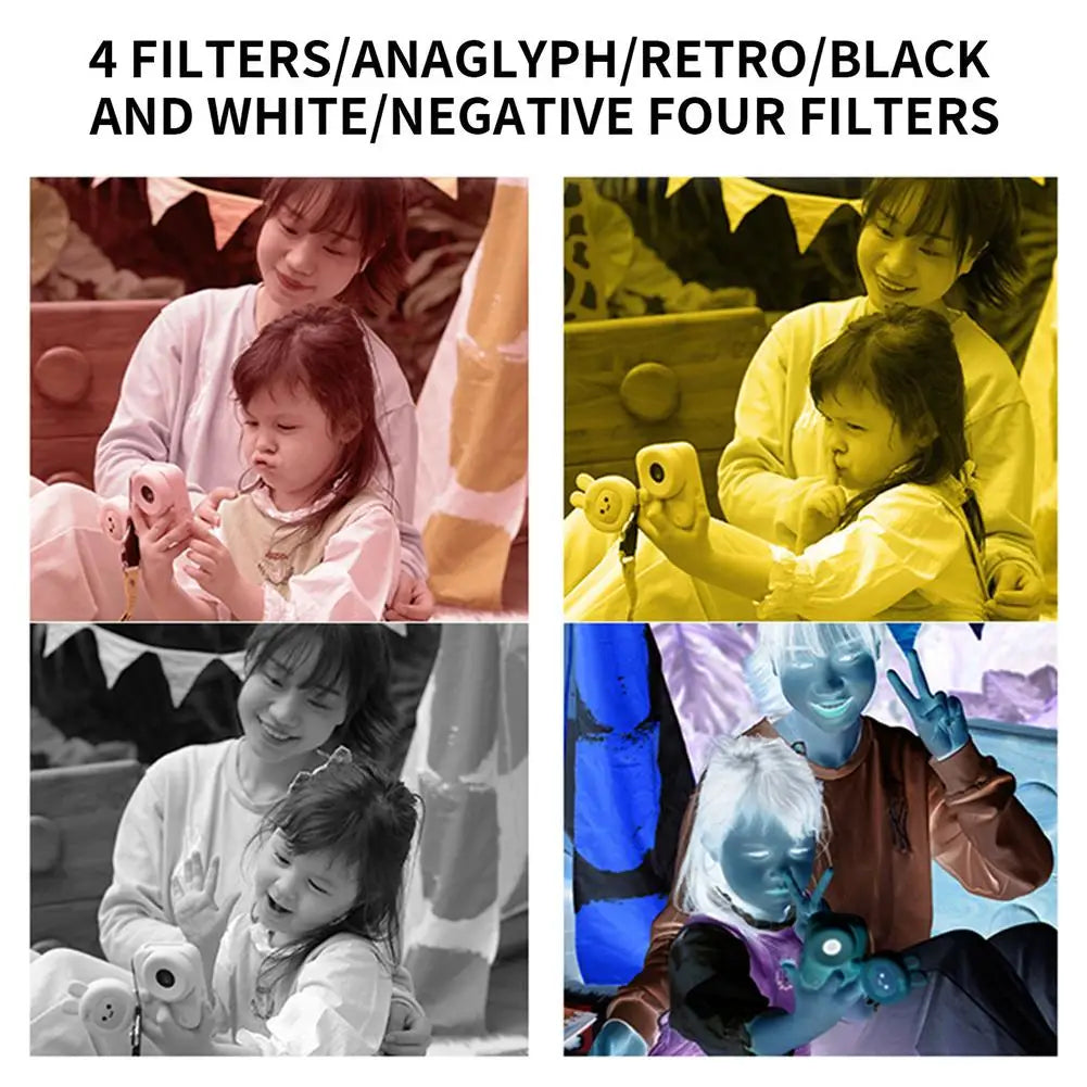 Digital camera HD1080p Polaroid photo printing high-definition DSLR dual mirror real-time high-definition printing for children'