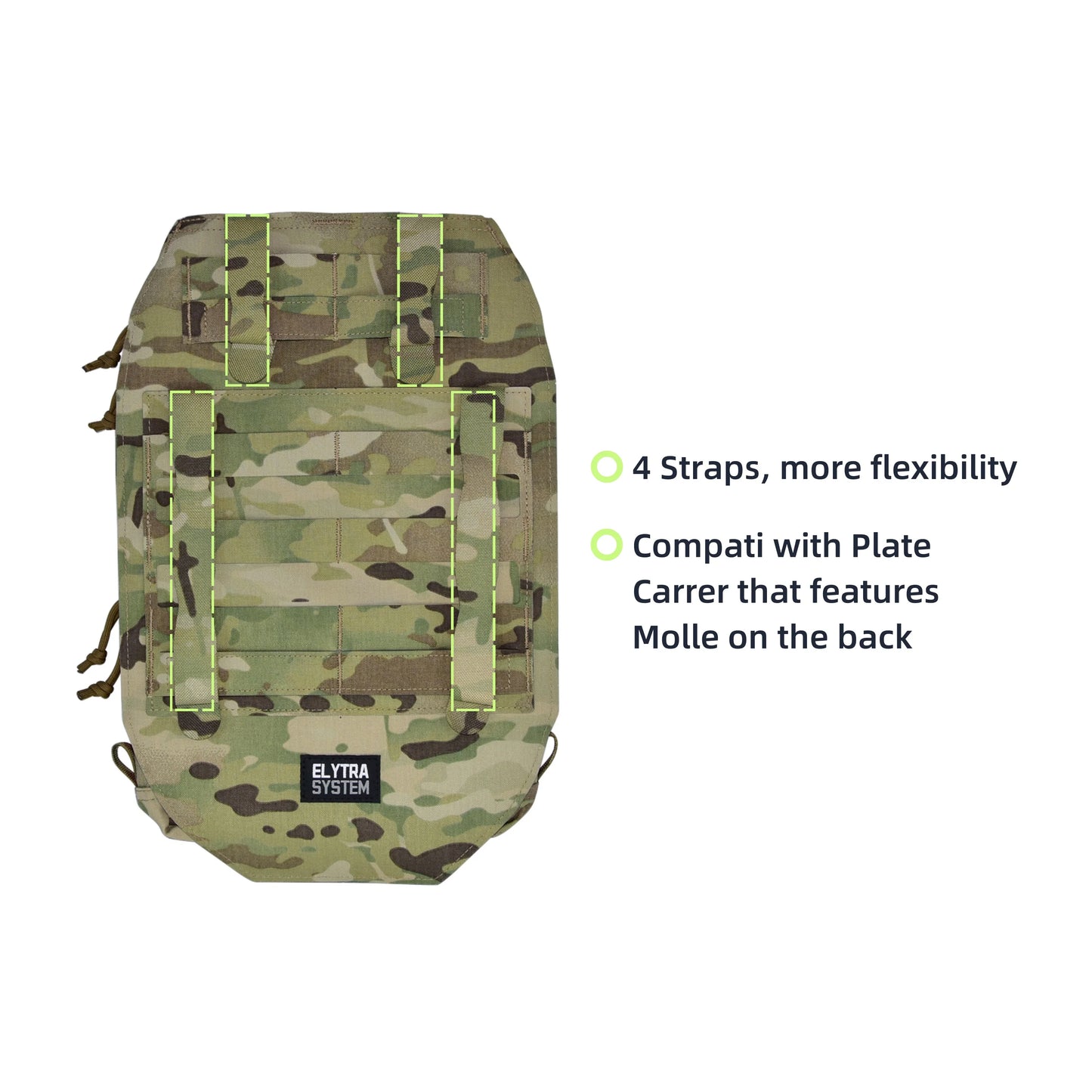 Tactical Vest Backboard Bag for Plate Carrier Quick Release Molle Detachable General Purpose Pouch Airsoft Huting Accessory