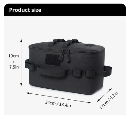 Outdoor Camping Gas Tank Storage Bag, Large Capacity Ground Nail Tool Bag, Gas Canister Picnic Cookware Utensils Kit Bag