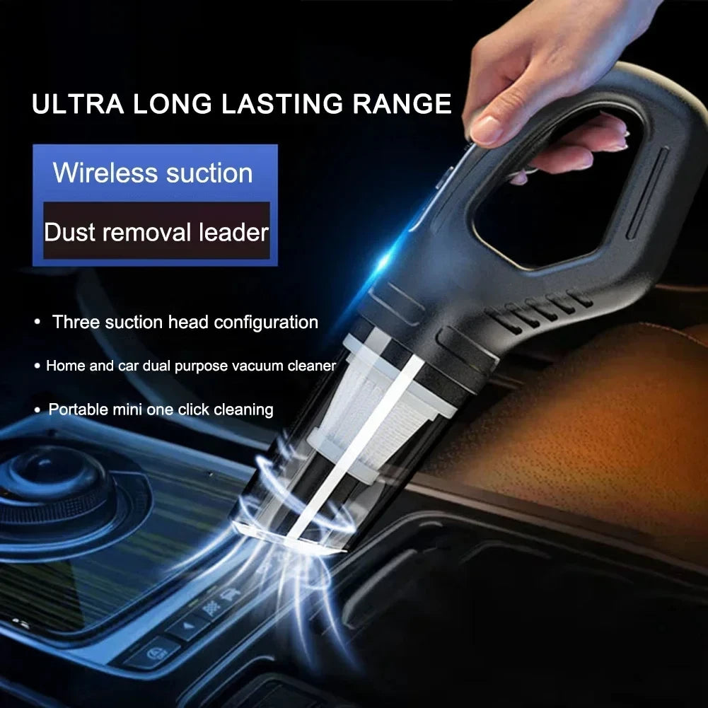 120W Vacuum Cleaner Portable Car Vacuum Cleaner USB Charging Handheld Cordless Powerful Suction for Auto/Home/Office/Pet Hair