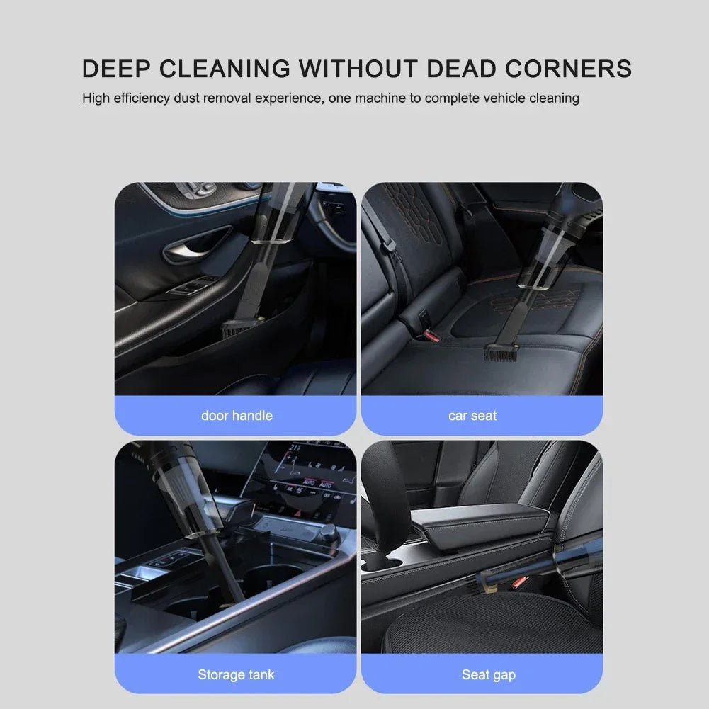 120W Vacuum Cleaner Portable Car Vacuum Cleaner USB Charging Handheld Cordless Powerful Suction for Auto/Home/Office/Pet Hair