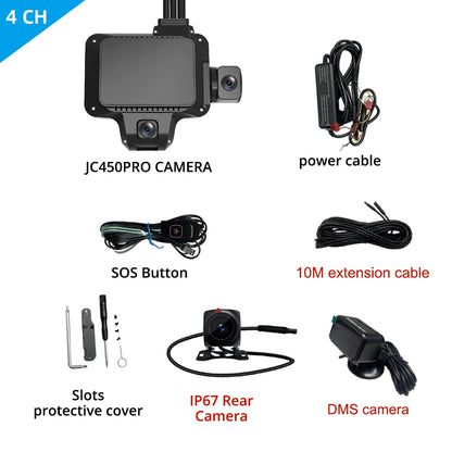 Jimi JC450Pro 4G DashCam ADAS 4/5 Channels AI Car DVR Camera Live Video GPS Tracking Remote Monitor Wifi Car Recorder Free APP