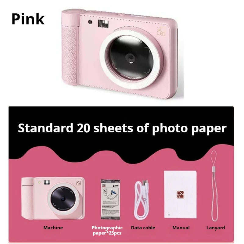 Z1  Polaroid cameras can use specialized photo paper and ribbon for color printing, with integrated sublimation function 48MP