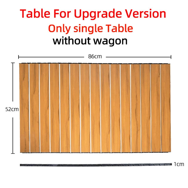 Collapsible Folding Utility Beach Wagon Cart. Heavy Duty, Large Capacity Fold Wagon Outdoor Trolley and Portable Camping Cart Table