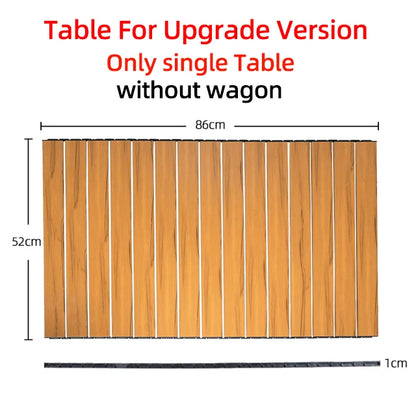 Collapsible Folding Utility Beach Wagon Cart. Heavy Duty, Large Capacity Fold Wagon Outdoor Trolley and Portable Camping Cart Table