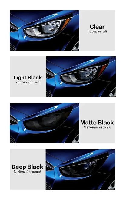 Car Headlight Tint Vinyl Warp Smoke Black Taillight Waterproof Car Stickers Headlight Taillight Fog Light Tailing Lamp Stickers