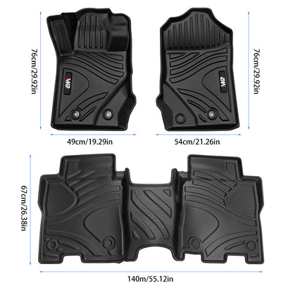 Car Floor Mats For 2021-2023 Ford Bronco 4 Doors 3D TPE All-Weather Floor Mats, Full Set Interior Car Accessories- Not Fit 2 Doors Version