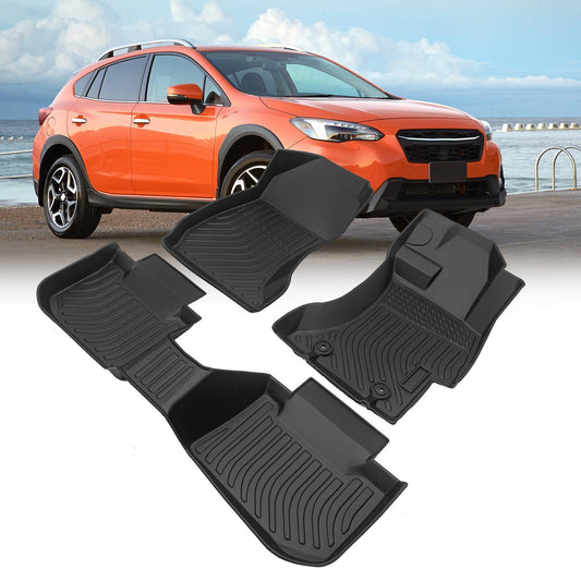 Car Floor Mats For 2013-2017 Crosstrek XV Black All-Weather TPE Rubber