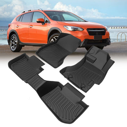 Car Floor Mats For 2013-2017 Crosstrek XV Black All-Weather TPE Rubber