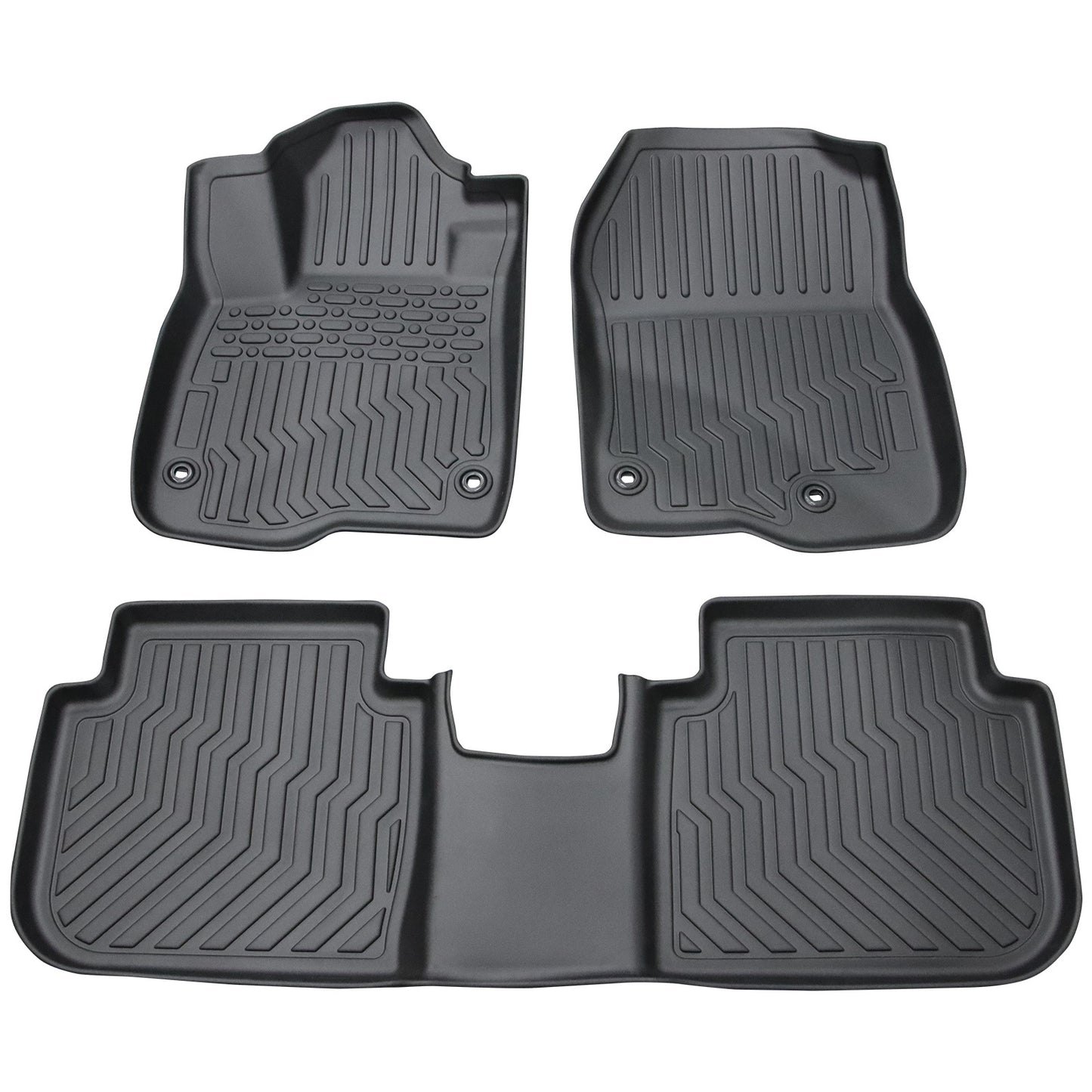 Car Floor Mats For 23-24 CRV Hybrid Black All-Weather TPE Rubber Car Mats
